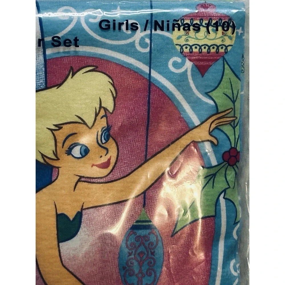 Disney Fairies - NEW - Tinkerbell Christmas Pajama Set Girl's Size 10 Sleepwear